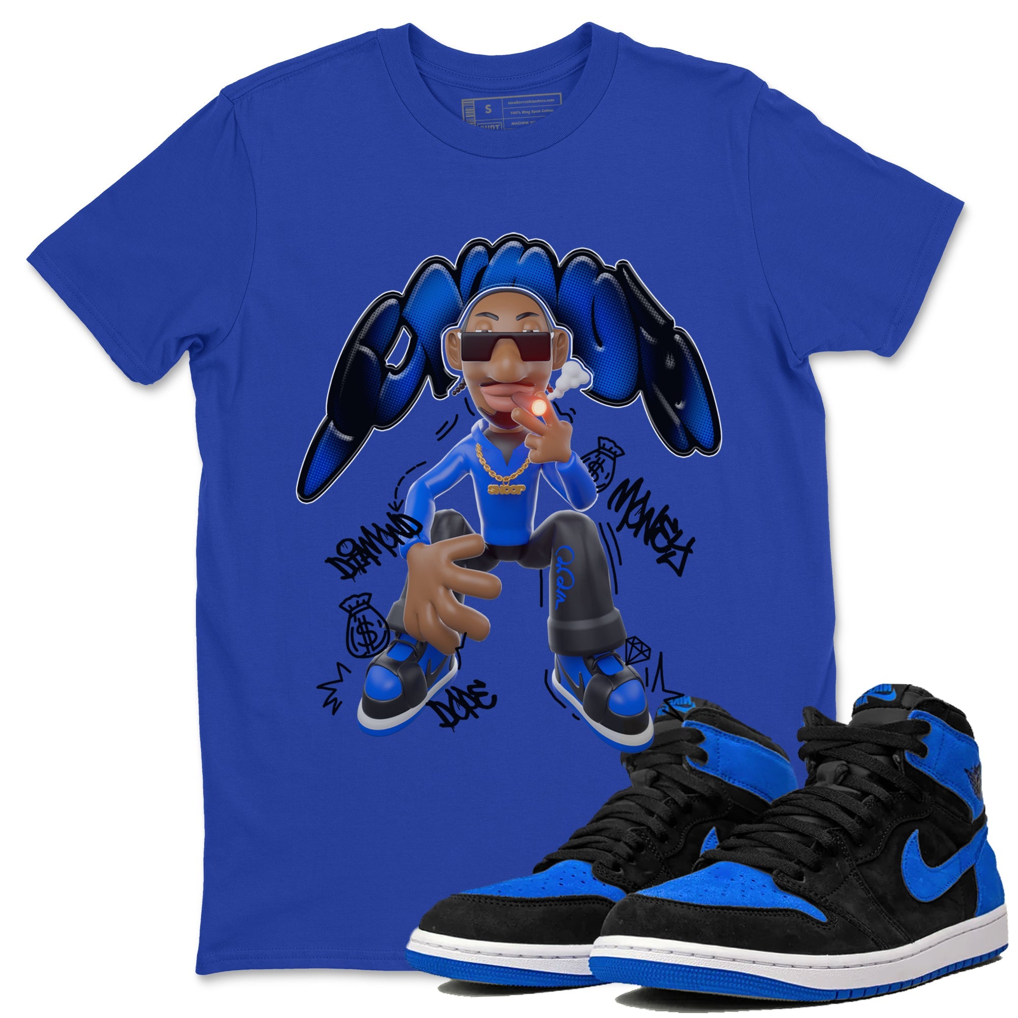Air Jordan 1 Royal Reimagined shirt to match jordans Snoop sneaker tees AJ1 OG HIGH Royal Reimagined SNRT Sneaker Release Tees Unisex Royal Blue 1 T-Shirt