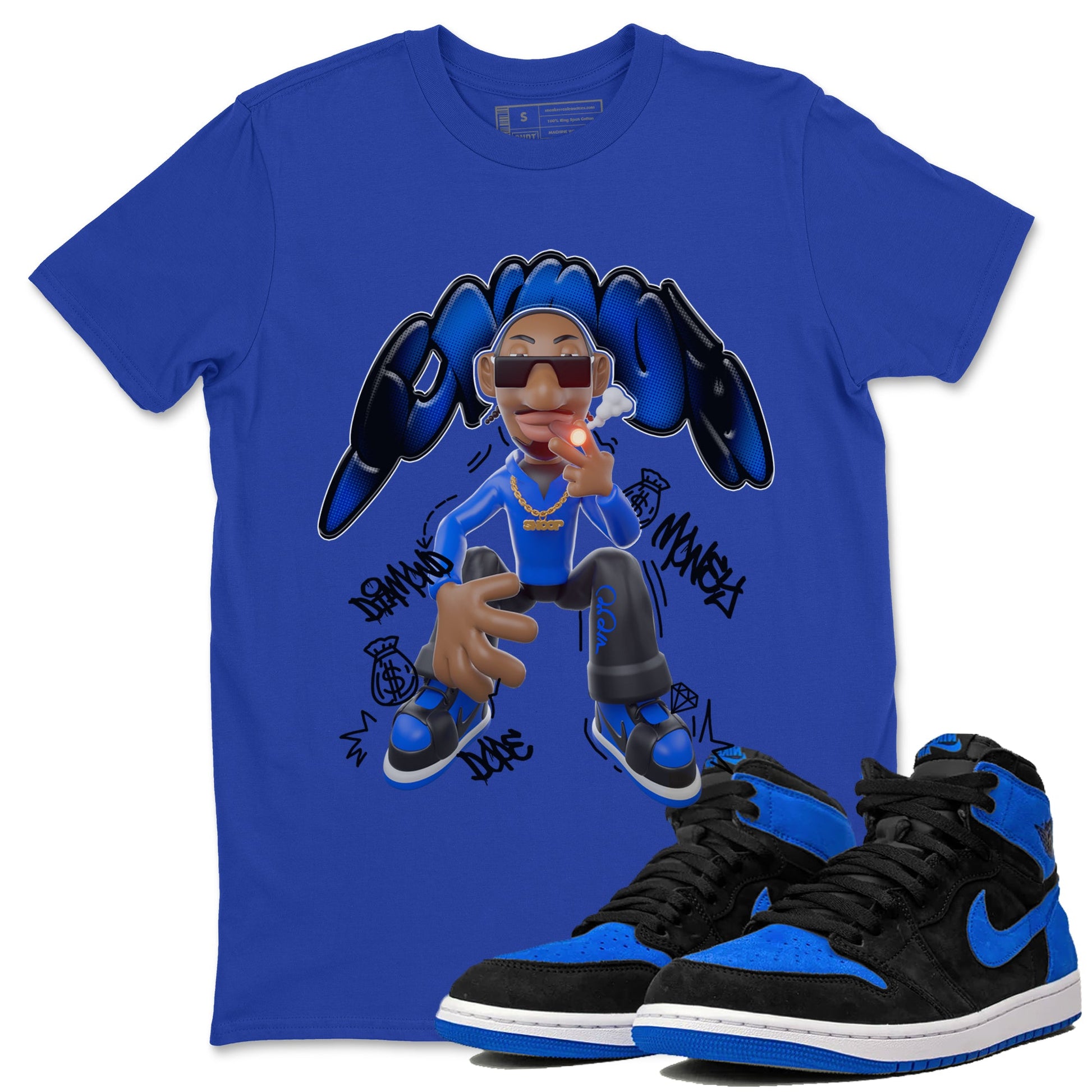 Air Jordan 1 Royal Reimagined shirt to match jordans Snoop sneaker tees AJ1 OG HIGH Royal Reimagined SNRT Sneaker Release Tees Unisex Royal Blue 1 T-Shirt