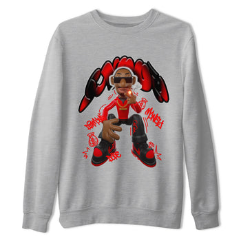 Air Jordan 1 Satin Bred shirt to match jordans Snoop sneaker tees AJ1Satin Bred SNRT Sneaker Release Tees Unisex Heather Grey 2 T-Shirt