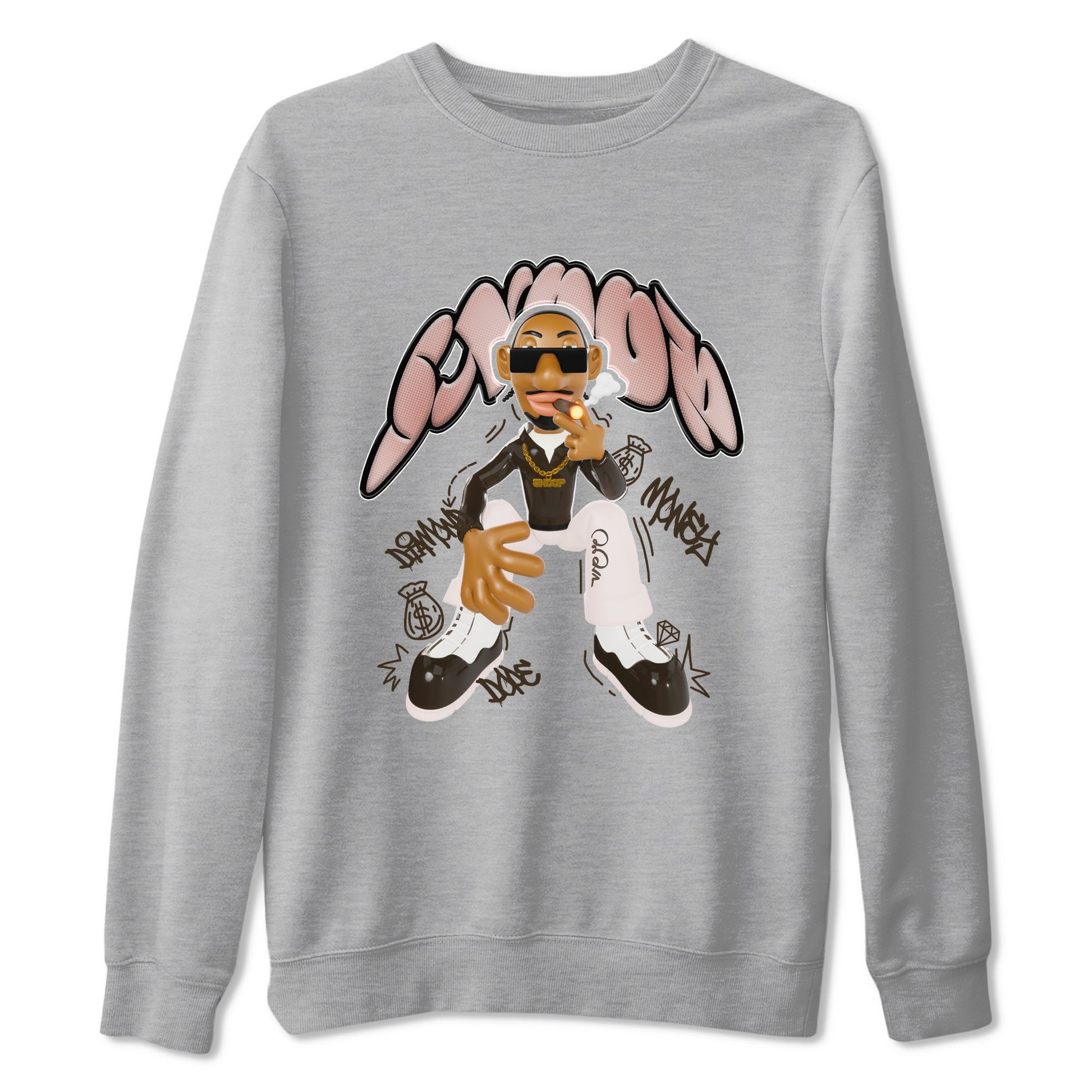 Air Jordan 11 Neapolitan shirt to match jordans Snoop sneaker tees AJ11 Neapolitan SNRT Sneaker Release Tees Unisex Heather Grey 2 T-Shirt