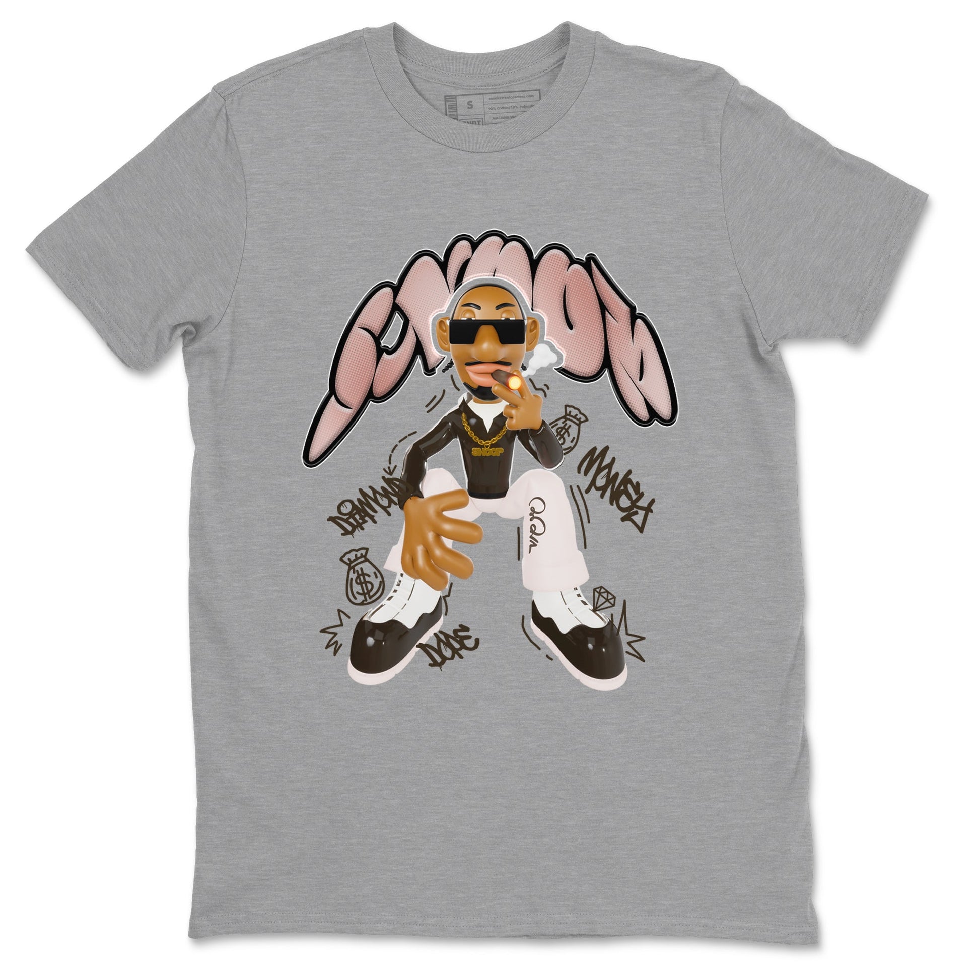 Air Jordan 11 Neapolitan shirt to match jordans Snoop sneaker tees AJ11 Neapolitan SNRT Sneaker Release Tees Unisex Heather Grey 2 T-Shirt