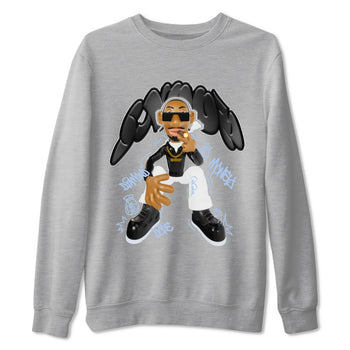 11s Black and Varsity Royal shirt to match jordans Snoop sneaker tees Air Jordan 11 Black/Varsity Royal SNRT Sneaker Release Tees Unisex Heather Grey 2 T-Shirt