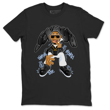 11s Black and Varsity Royal shirt to match jordans Snoop sneaker tees Air Jordan 11 Black/Varsity Royal SNRT Sneaker Release Tees Unisex Black 2 T-Shirt