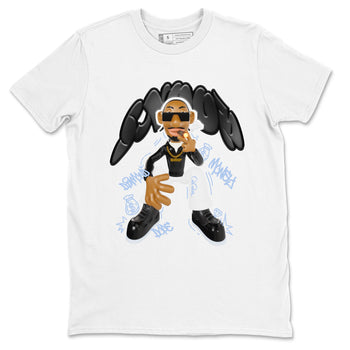 11s Black and Varsity Royal shirt to match jordans Snoop sneaker tees Air Jordan 11 Black/Varsity Royal SNRT Sneaker Release Tees Unisex White 2 T-Shirt