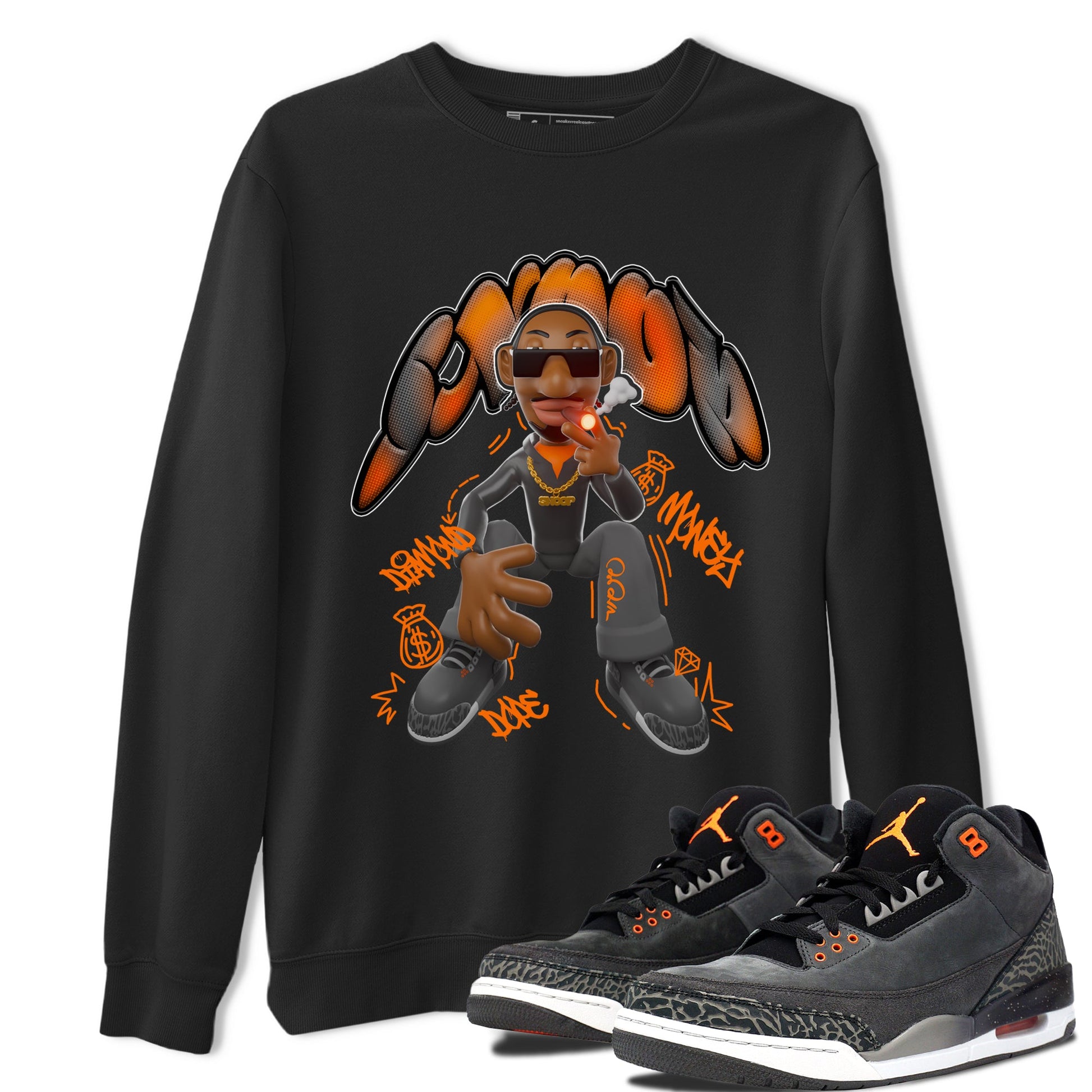Air Jordan 3 Fear shirt to match jordans Snoop sneaker tees AJ3 Fear SNRT Sneaker Release Tees Unisex Black 1 T-Shirt
