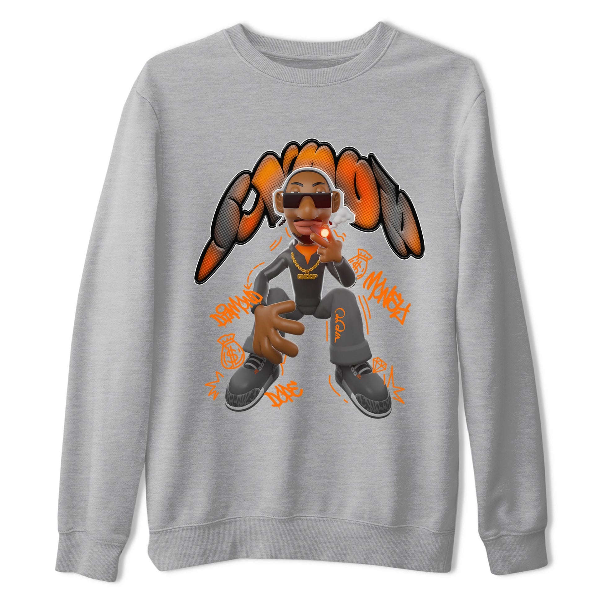 Air Jordan 3 Fear shirt to match jordans Snoop sneaker tees AJ3 Fear SNRT Sneaker Release Tees Unisex Heather Grey 2 T-Shirt