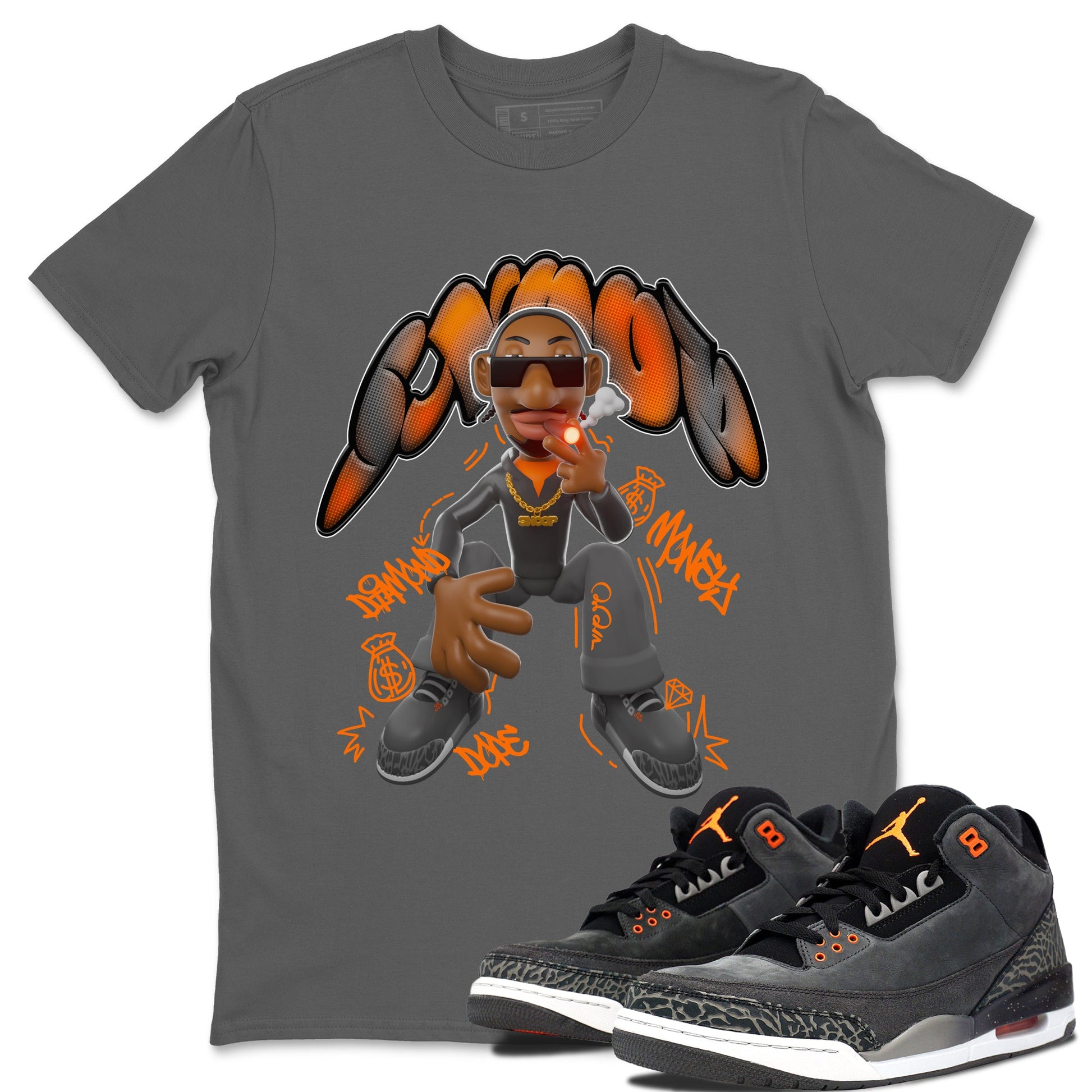 Air Jordan 3 Fear shirt to match jordans Snoop sneaker tees AJ3 Fear SNRT Sneaker Release Tees Unisex Cool Grey 1 T-Shirt