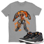 Air Jordan 3 Fear shirt to match jordans Snoop sneaker tees AJ3 Fear SNRT Sneaker Release Tees Unisex Heather Grey 1 T-Shirt