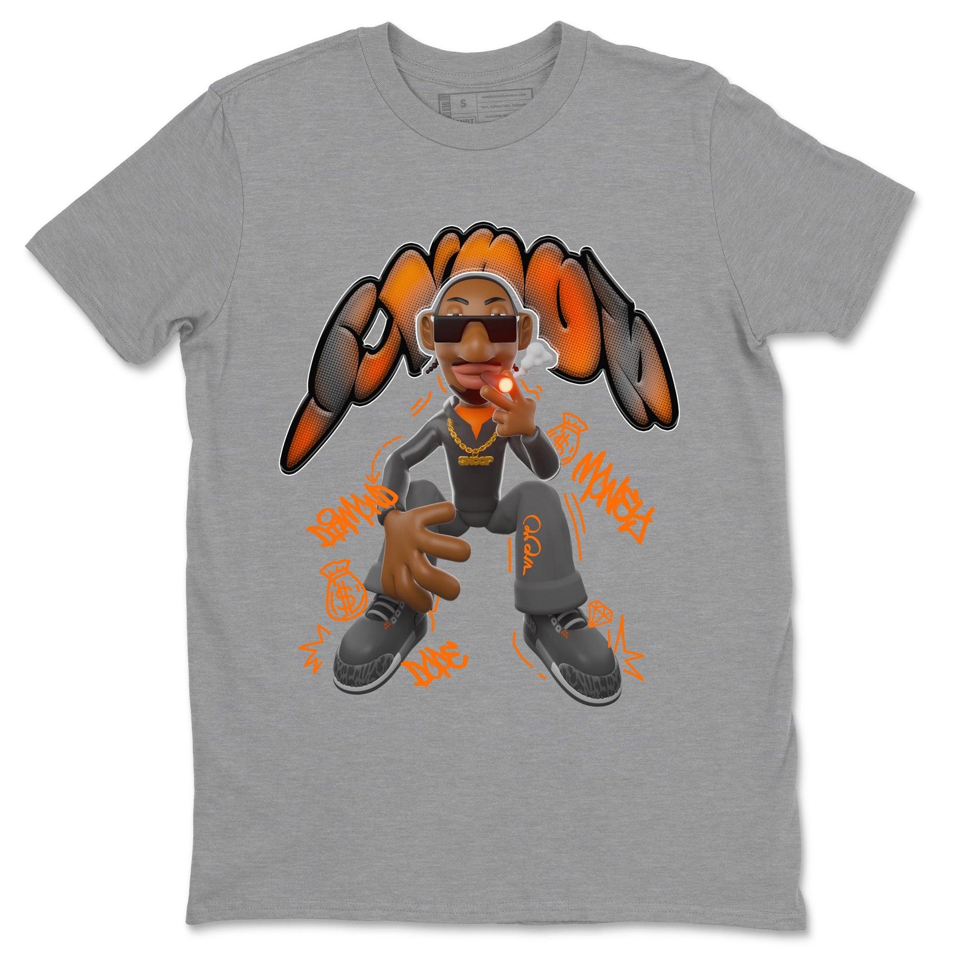 Air Jordan 3 Fear shirt to match jordans Snoop sneaker tees AJ3 Fear SNRT Sneaker Release Tees Unisex Heather Grey 2 T-Shirt