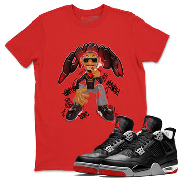 4s Bred Reimagined shirt to match jordans Snoop sneaker tees Air Jordan 4 Bred Reimagined SNRT Sneaker Release Tees Unisex Red 1 T-Shirt