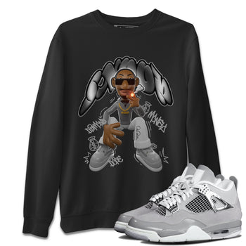 Air Jordan 4 Light Iron Ore shirt to match jordans Snoop sneaker tees AJ4 Frozen Moments SNRT Sneaker Release Tees Unisex Black 1 T-Shirt