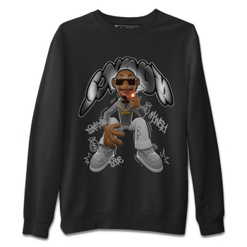 Air Jordan 4 Light Iron Ore shirt to match jordans Snoop sneaker tees AJ4 Frozen Moments SNRT Sneaker Release Tees Unisex Black 2 T-Shirt