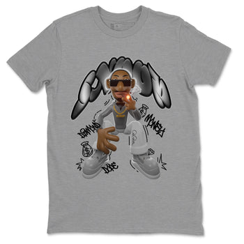 Air Jordan 4 Light Iron Ore shirt to match jordans Snoop sneaker tees AJ4 Frozen Moments SNRT Sneaker Release Tees Unisex Heather Grey 2 T-Shirt