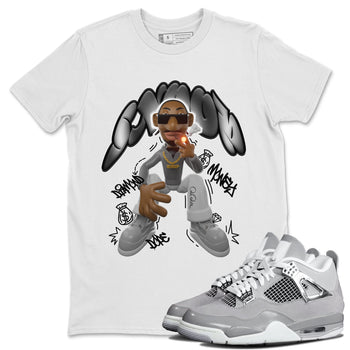 Air Jordan 4 Light Iron Ore shirt to match jordans Snoop sneaker tees AJ4 Frozen Moments SNRT Sneaker Release Tees Unisex White 1 T-Shirt