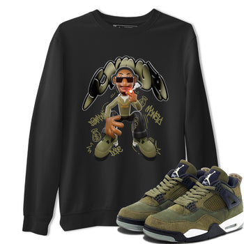 Air Jordan 4 Medium Olive shirt to match jordans Snoop sneaker tees AJ4Medium Olive SNRT Sneaker Release Tees Unisex Black 1 T-Shirt