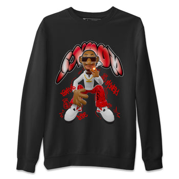 Air Jordan 4 Red Cement shirt to match jordans Snoop sneaker tees AJ4 Red Cement SNRT Sneaker Release Tees Unisex Black 2 T-Shirt