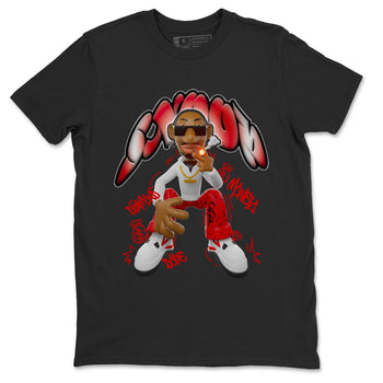 Air Jordan 4 Red Cement shirt to match jordans Snoop sneaker tees AJ4 Red Cement SNRT Sneaker Release Tees Unisex Black 2 T-Shirt