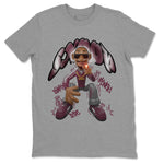 Air Jordan 5 Burgundy shirt to match jordans Snoop sneaker tees AJ5 Burgundy SNRT Sneaker Release Tees Unisex Heather Grey 2 T-Shirt