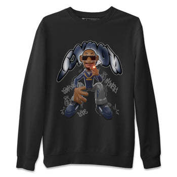 Air Jordan 5 Georgetown shirt to match jordans Snoop sneaker tees AJ5 Georgetown SNRT Sneaker Release Tees Unisex Black 2 T-Shirt