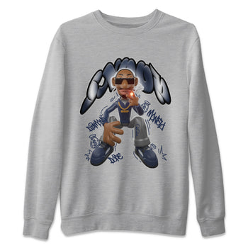 Air Jordan 5 Georgetown shirt to match jordans Snoop sneaker tees AJ5 Georgetown SNRT Sneaker Release Tees Unisex Heather Grey 2 T-Shirt