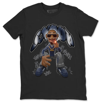 Air Jordan 5 Georgetown shirt to match jordans Snoop sneaker tees AJ5 Georgetown SNRT Sneaker Release Tees Unisex Black 2 T-Shirt