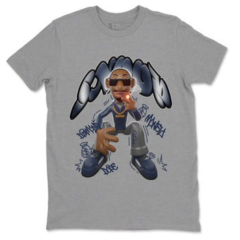 Air Jordan 5 Georgetown shirt to match jordans Snoop sneaker tees AJ5 Georgetown SNRT Sneaker Release Tees Unisex Heather Grey 2 T-Shirt