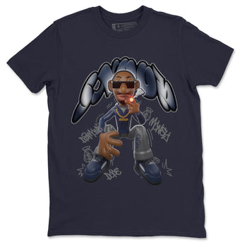 Air Jordan 5 Georgetown shirt to match jordans Snoop sneaker tees AJ5 Georgetown SNRT Sneaker Release Tees Unisex Navy 2 T-Shirt