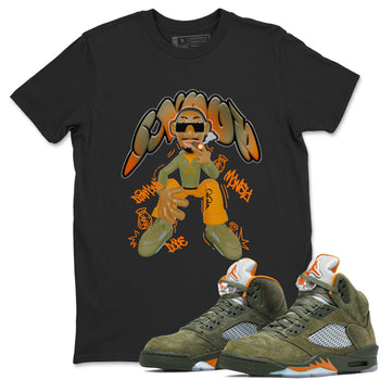 5s Olive shirt to match jordans Snoop sneaker tees Air Jordan 5 Olive SNRT Sneaker Release Tees unisex cotton Black 1 crew neck shirt