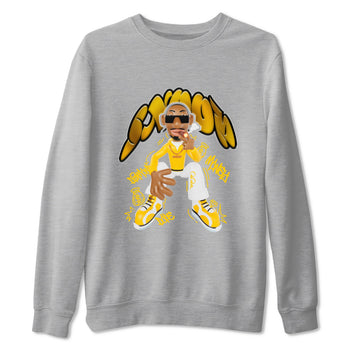 6s Yellow Ochre shirt to match jordans Snoop sneaker tees Air Jordan 6 Yellow Ochre SNRT Sneaker Release Tees Unisex Heather Grey 2 T-Shirt