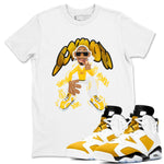 6s Yellow Ochre shirt to match jordans Snoop sneaker tees Air Jordan 6 Yellow Ochre SNRT Sneaker Release Tees Unisex White 1 T-Shirt