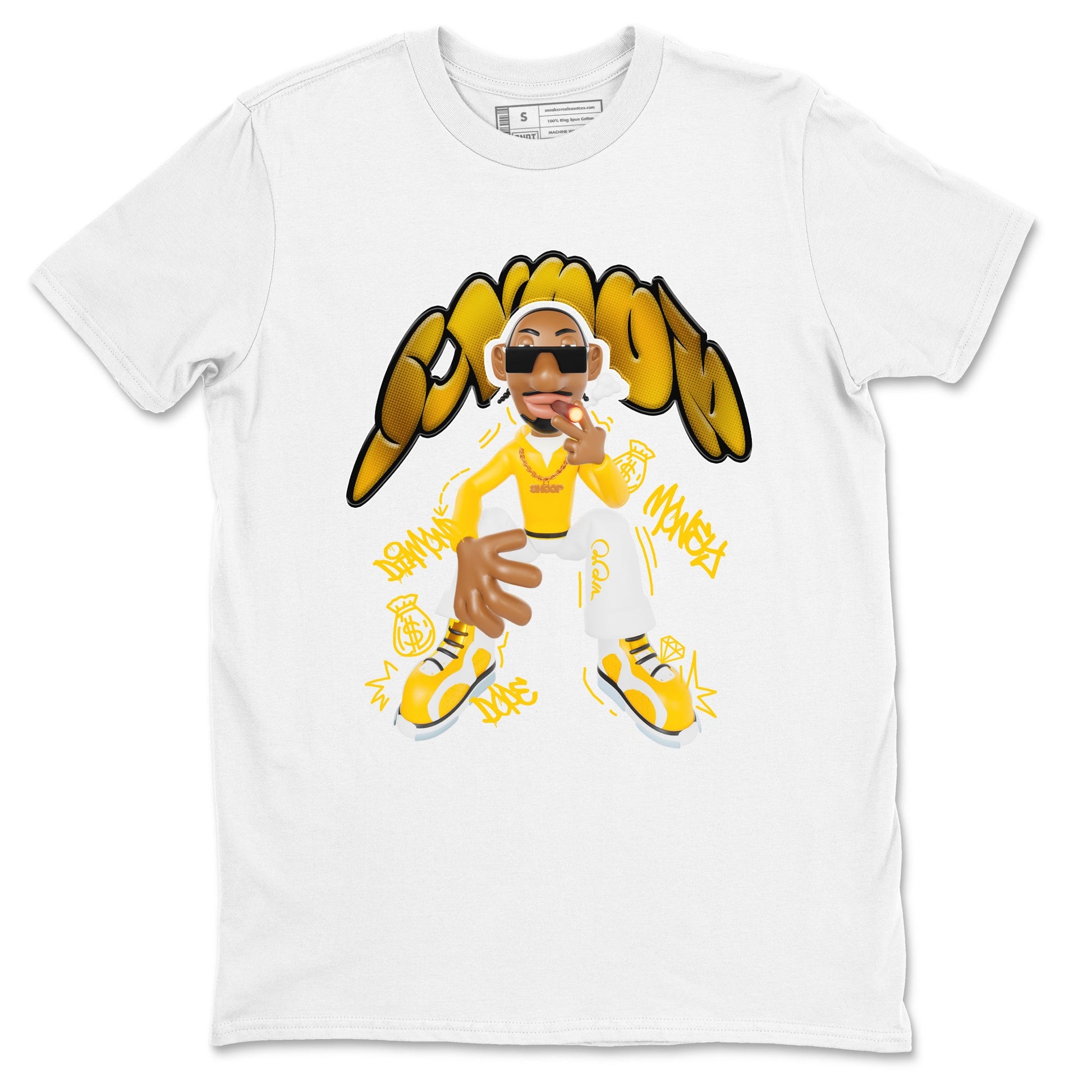 6s Yellow Ochre shirt to match jordans Snoop sneaker tees Air Jordan 6 Yellow Ochre SNRT Sneaker Release Tees Unisex White 2 T-Shirt