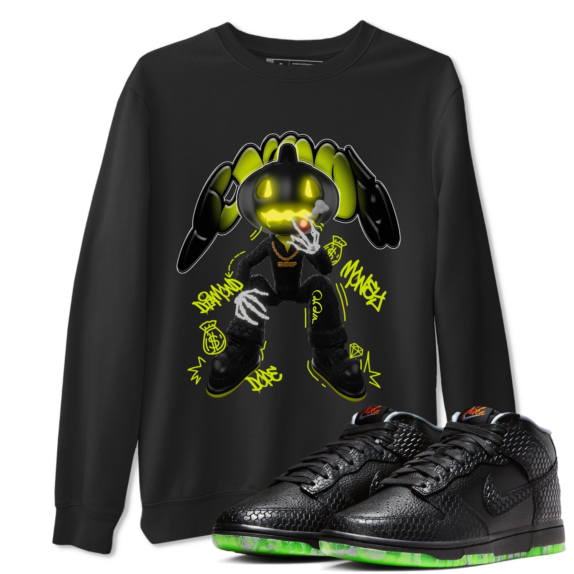 Dunk Mid Premium shirt to match jordans Snoop sneaker tees halloween horror nights Nike Dunk Halloween SNRT Sneaker Release Tees Unisex Black 1 T-Shirt