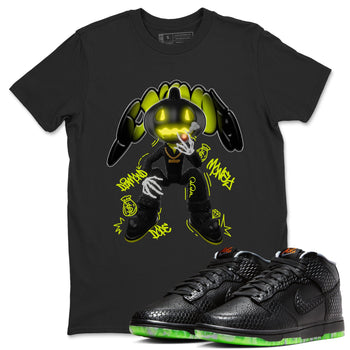 Dunk Mid Premium shirt to match jordans Snoop sneaker tees halloween horror nights Nike Dunk Halloween SNRT Sneaker Release Tees Unisex Black 1 T-Shirt