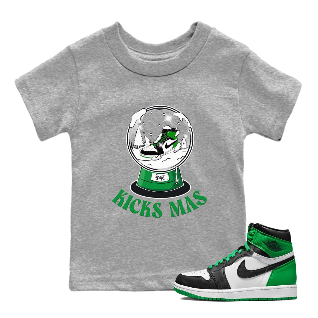 Air Jordan 1 Celtics shirt to match jordans Snow Ball sneaker tees Santa Gift AJ1 Celtics SNRT Sneaker Release Tees Baby Toddler Heather Grey 1 T-Shirt