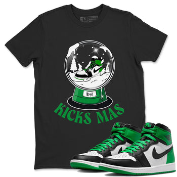Air Jordan 1 Celtics shirt to match jordans Snow Ball sneaker tees Santa Gift AJ1 Celtics SNRT Sneaker Release Tees Unisex Black 1 T-Shirt