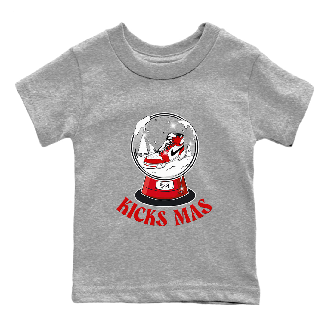 Air Jordan 1 Chicago shirt to match jordans Snow Ball sneaker tees Santa Gift AJ1 Chicago SNRT Sneaker Release Tees Baby Toddler Heather Grey 2 T-Shirt