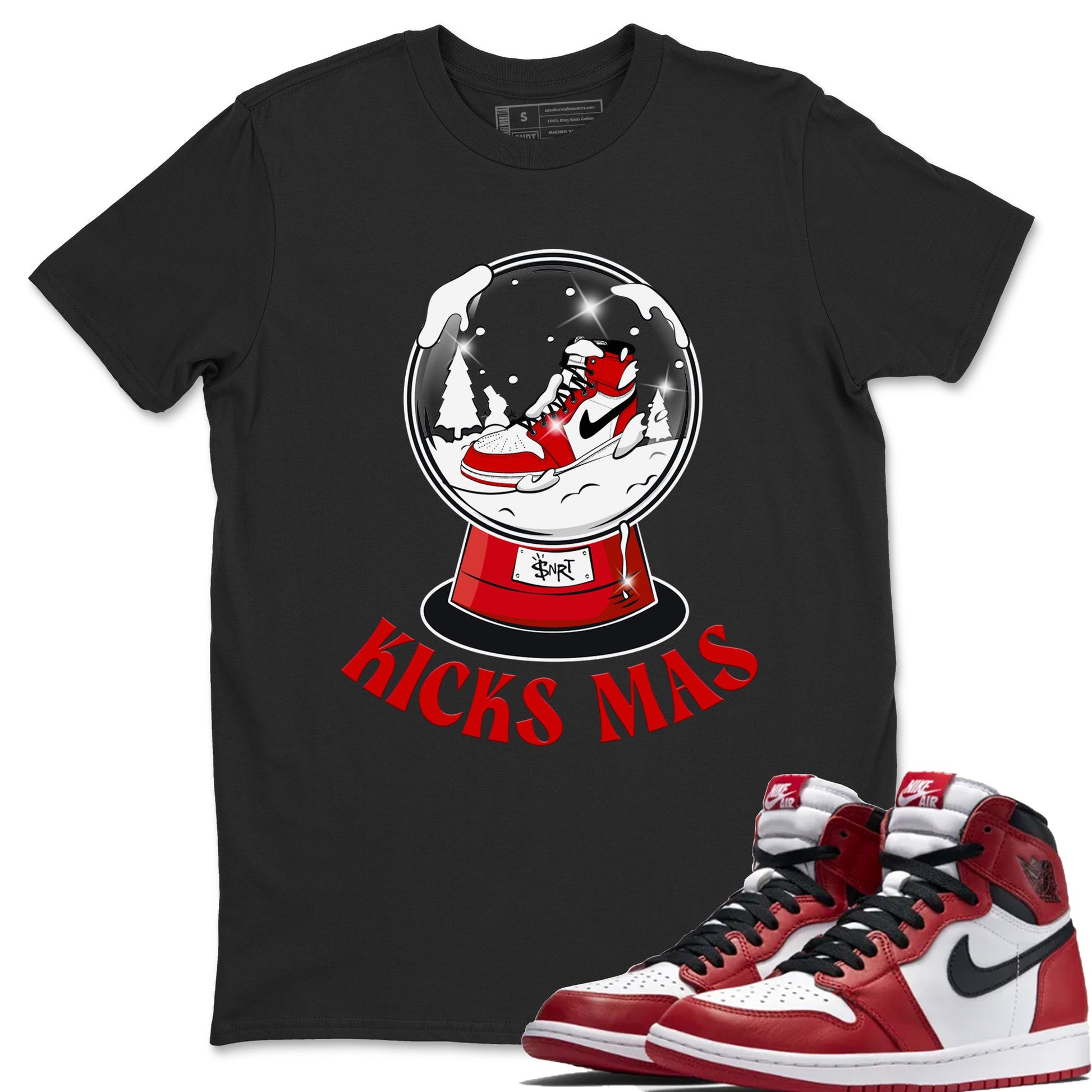 Air Jordan 1 Chicago shirt to match jordans Snow Ball sneaker tees Santa Gift AJ1 Chicago SNRT Sneaker Release Tees Unisex Black 1 T-Shirt