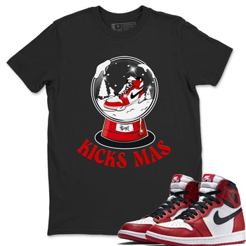 Air Jordan 1 Chicago shirt to match jordans Snow Ball sneaker tees Santa Gift AJ1 Chicago SNRT Sneaker Release Tees Unisex Black 1 T-Shirt
