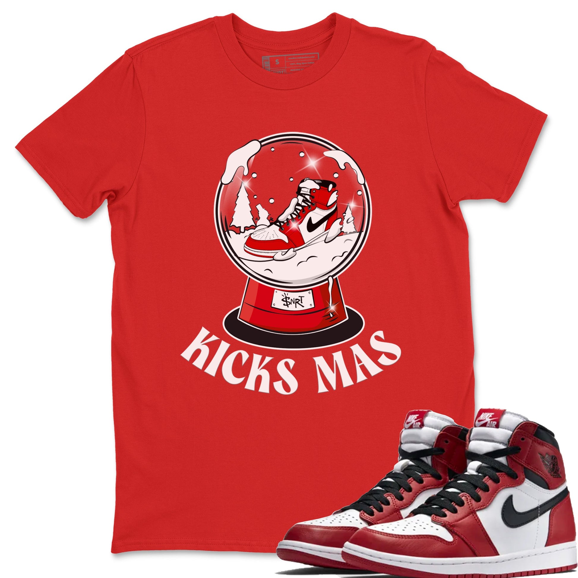 Air Jordan 1 Chicago shirt to match jordans Snow Ball sneaker tees Santa Gift AJ1 Chicago SNRT Sneaker Release Tees Unisex Red 1 T-Shirt