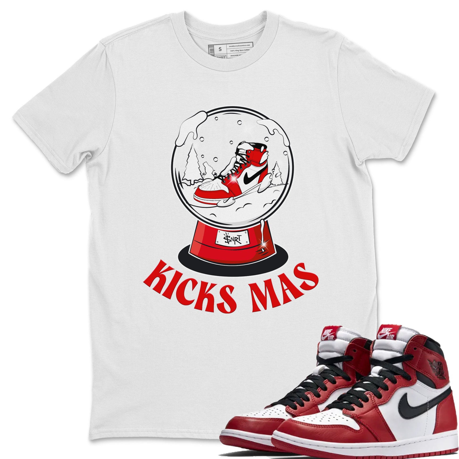 Air Jordan 1 Chicago shirt to match jordans Snow Ball sneaker tees Santa Gift AJ1 Chicago SNRT Sneaker Release Tees Unisex White 1 T-Shirt