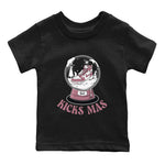 Air Jordan 1 Mauve shirt to match jordans Snow Ball sneaker tees Christmas Outfit AJ1 Mauve SNRT Sneaker Release Tees Baby Toddler Black 2 T-Shirt