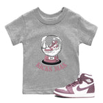 Air Jordan 1 Mauve shirt to match jordans Snow Ball sneaker tees Christmas Outfit AJ1 Mauve SNRT Sneaker Release Tees Baby Toddler Heather Grey 1 T-Shirt