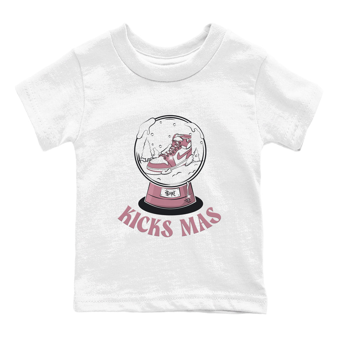 Air Jordan 1 Mauve shirt to match jordans Snow Ball sneaker tees Christmas Outfit AJ1 Mauve SNRT Sneaker Release Tees Baby Toddler White 2 T-Shirt