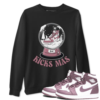 Air Jordan 1 Mauve shirt to match jordans Snow Ball sneaker tees Christmas Outfit AJ1 Mauve SNRT Sneaker Release Tees Unisex Black 1 T-Shirt
