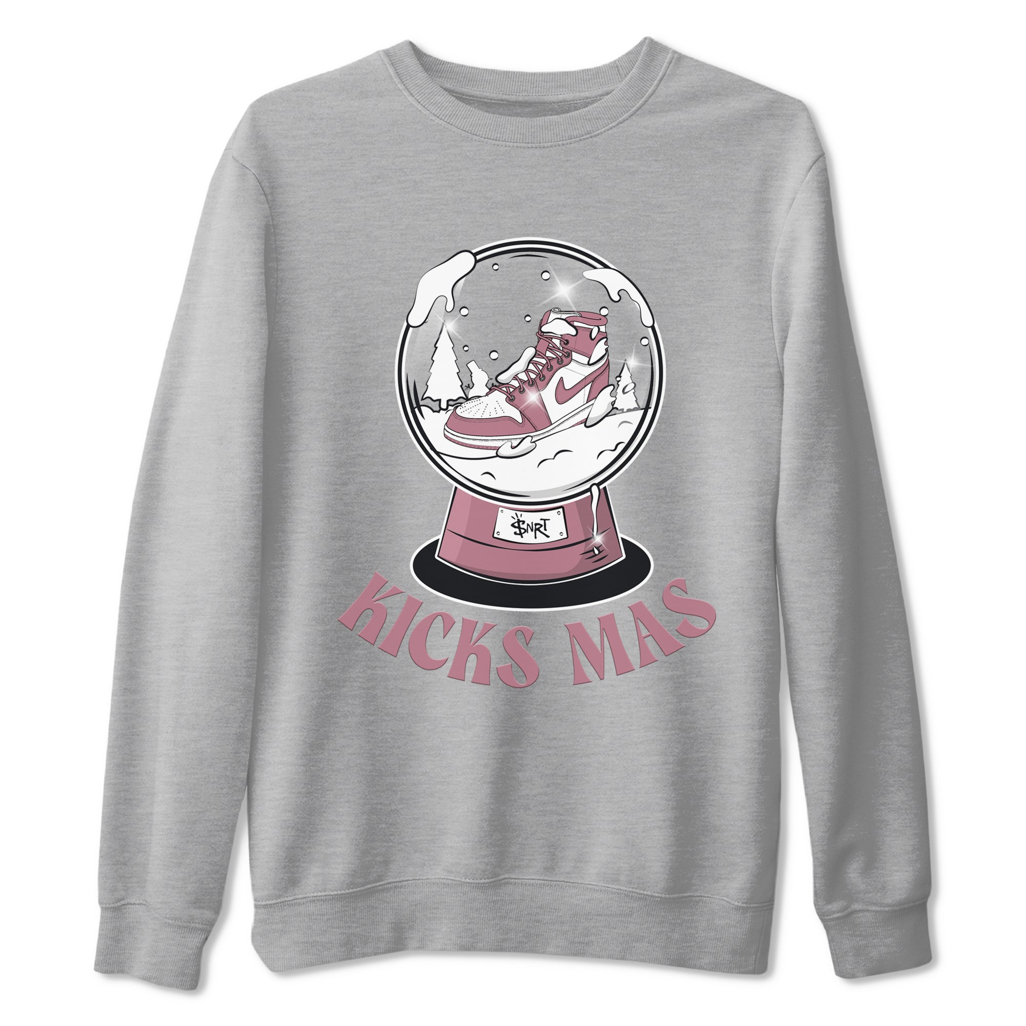 Air Jordan 1 Mauve shirt to match jordans Snow Ball sneaker tees Christmas Outfit AJ1 Mauve SNRT Sneaker Release Tees Unisex Heather Grey 2 T-Shirt