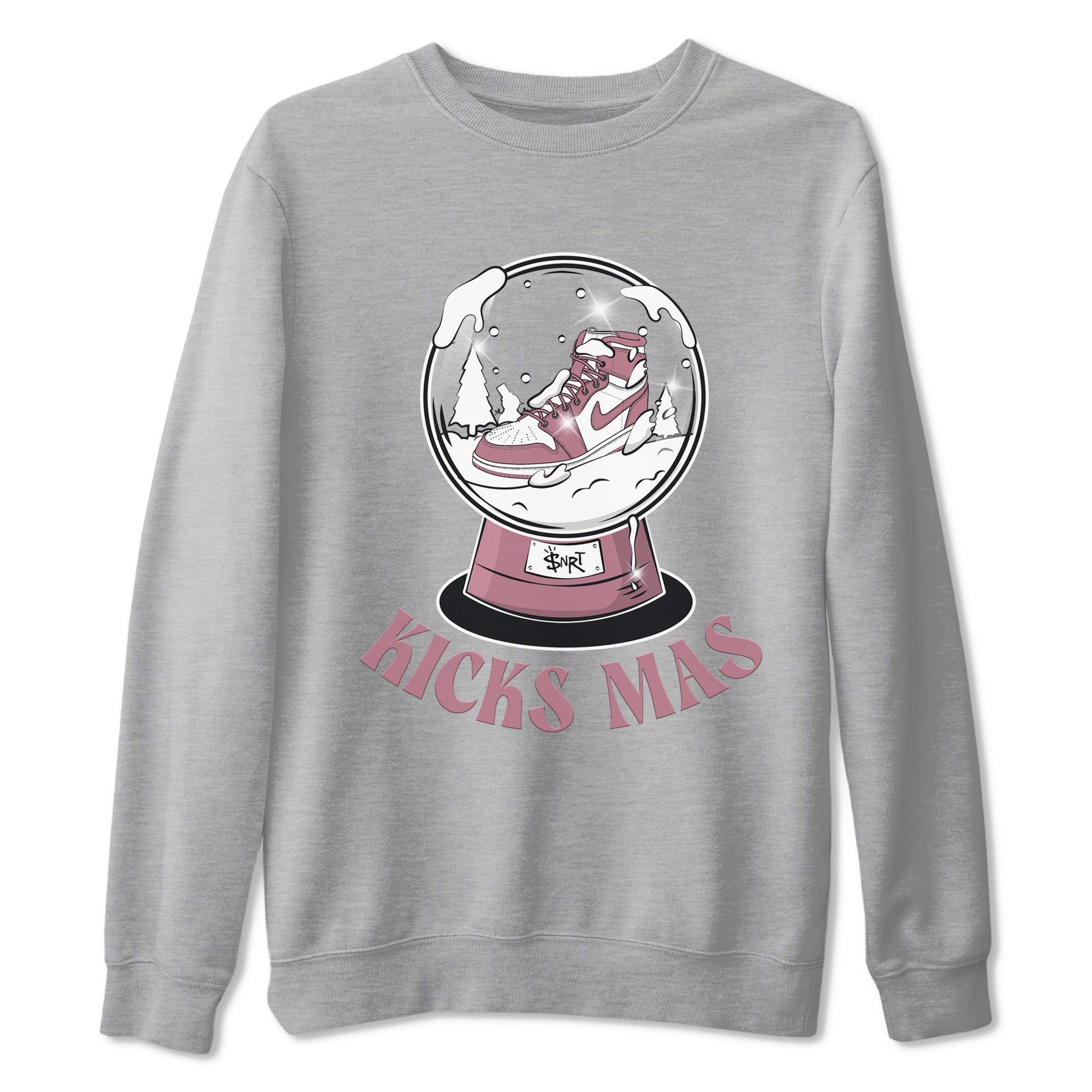 Air Jordan 1 Mauve shirt to match jordans Snow Ball sneaker tees Christmas Outfit AJ1 Mauve SNRT Sneaker Release Tees Unisex Heather Grey 2 T-Shirt