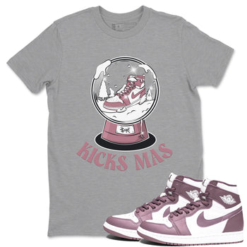 Air Jordan 1 Mauve shirt to match jordans Snow Ball sneaker tees Christmas Outfit AJ1 Mauve SNRT Sneaker Release Tees Unisex Heather Grey 1 T-Shirt