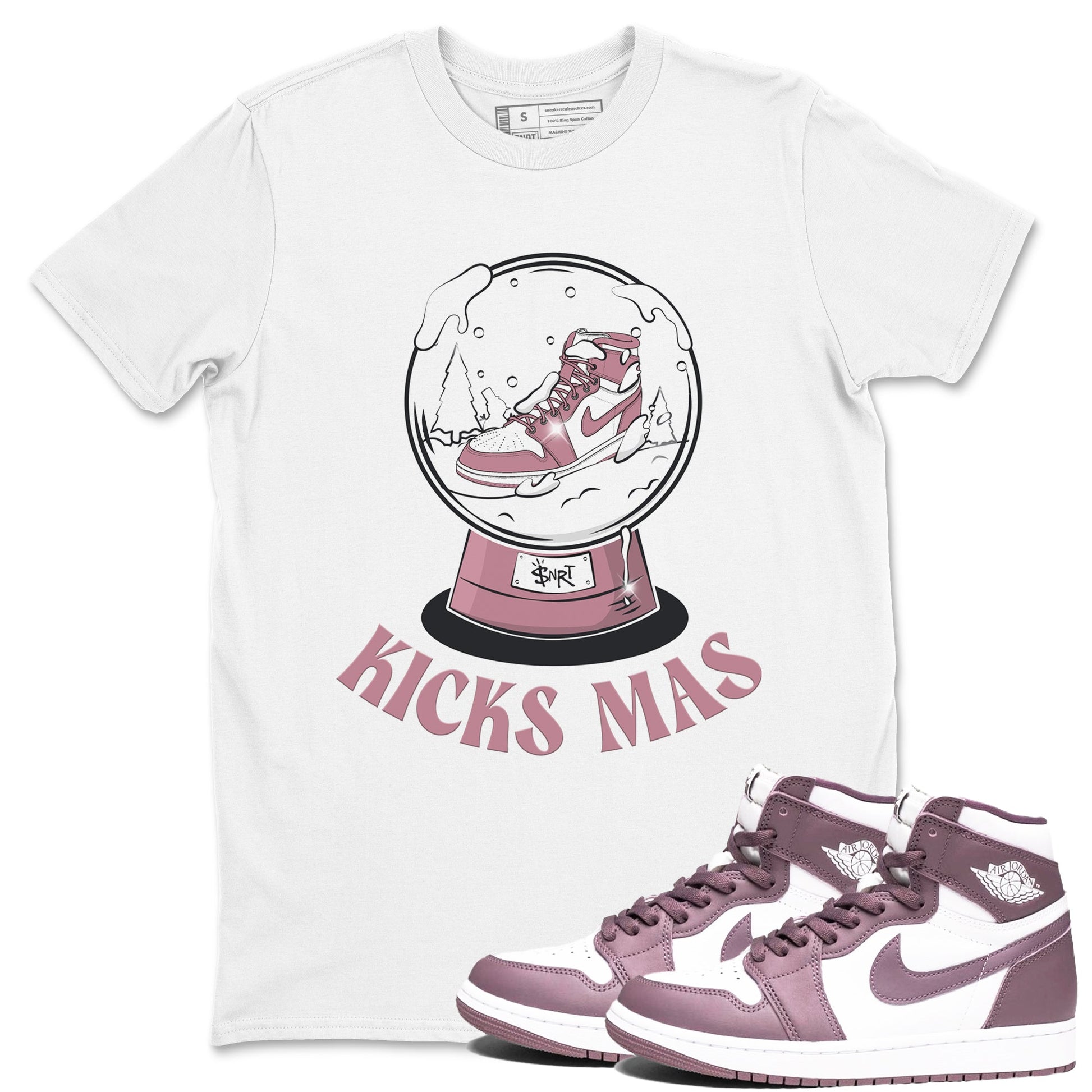 Air Jordan 1 Mauve shirt to match jordans Snow Ball sneaker tees Christmas Outfit AJ1 Mauve SNRT Sneaker Release Tees Unisex White 1 T-Shirt