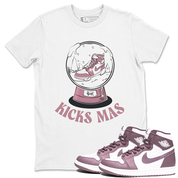Air Jordan 1 Mauve shirt to match jordans Snow Ball sneaker tees Christmas Outfit AJ1 Mauve SNRT Sneaker Release Tees Unisex White 1 T-Shirt