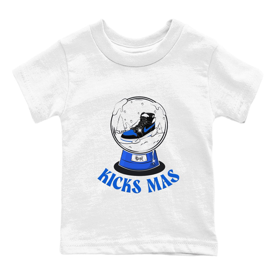 Air Jordan 1 Royal Reimagined shirt to match jordans Snow Ball sneaker tees Christmas Outfit AJ1 Royal Reimagined SNRT Sneaker Release Tees Baby Toddler White 2 T-Shirt